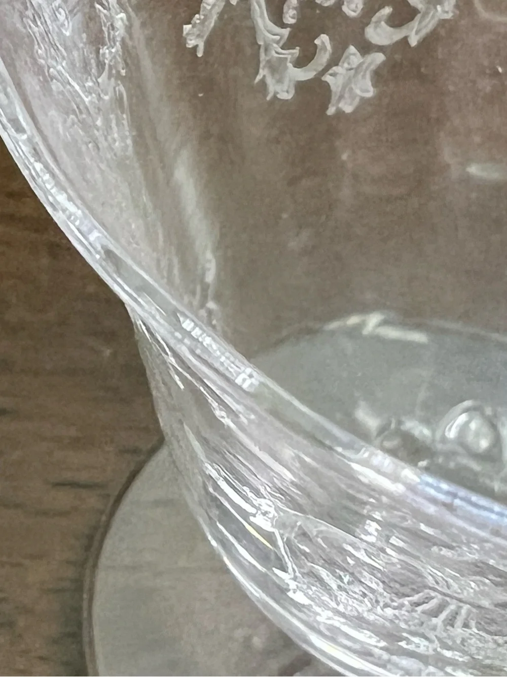 Fostoria-Elegant Etched Glass Sorbet Goblets - Set of 6, Clear